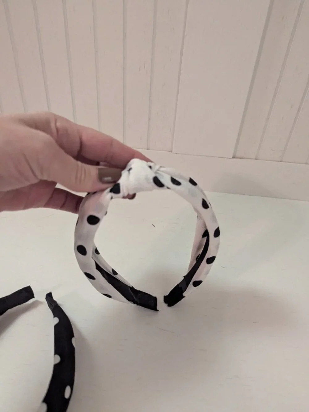 Black & White Polka dot headbands